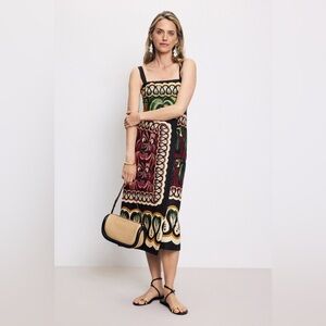 Farm Rio Coconut Tree Flow Scarf Dress